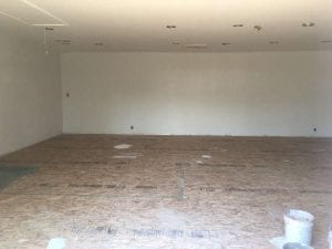 The Inner Dancer's space before it was transformed with a new floor by RNB Flooring